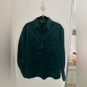 Zara FINE-WALED CORDUROY SHIRT